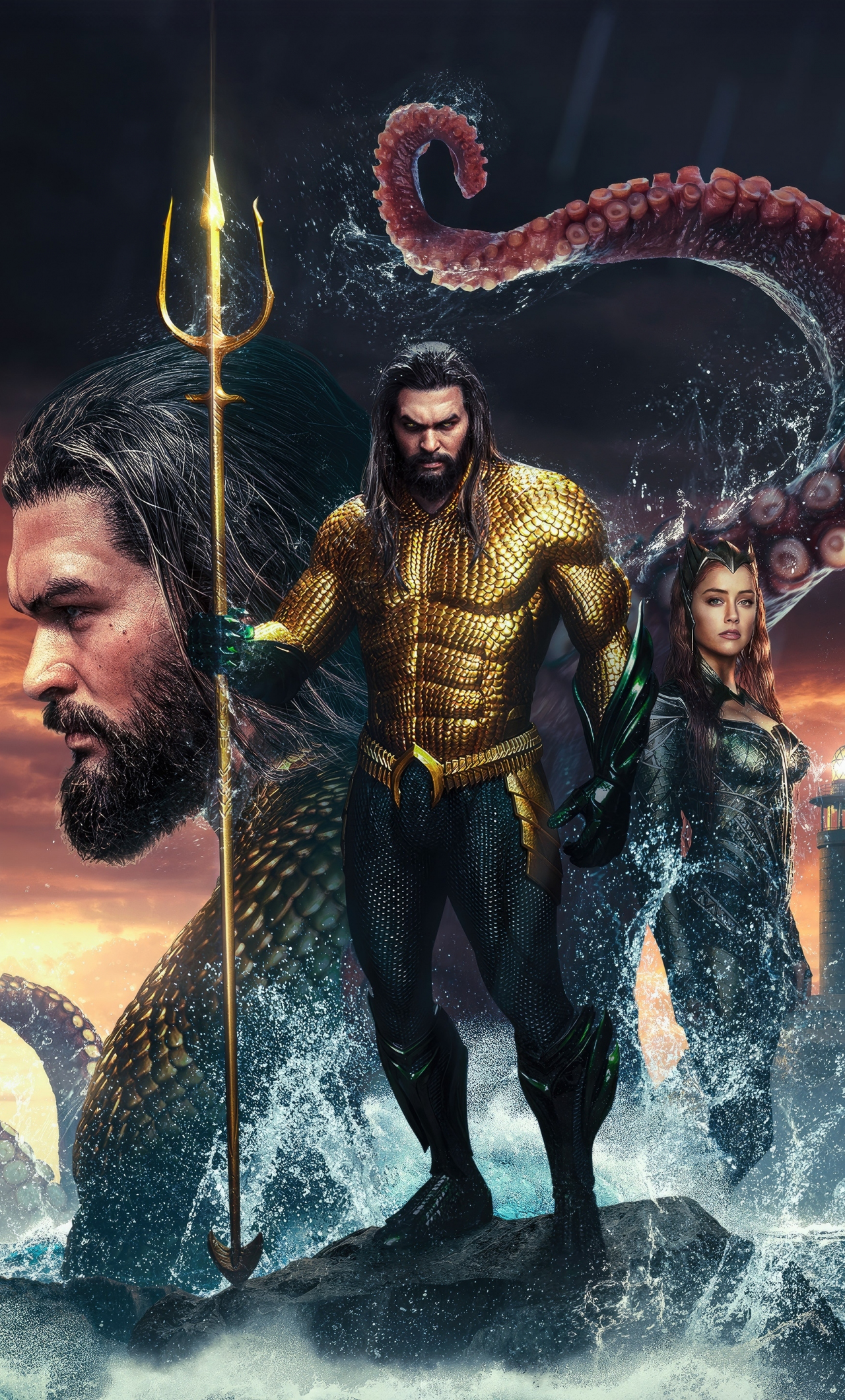 Download wallpaper 1280x2120 aquaman and the lost kingdom, artwork, fan made poster, iphone 6 plus, 1280x2120 HD background, 30181