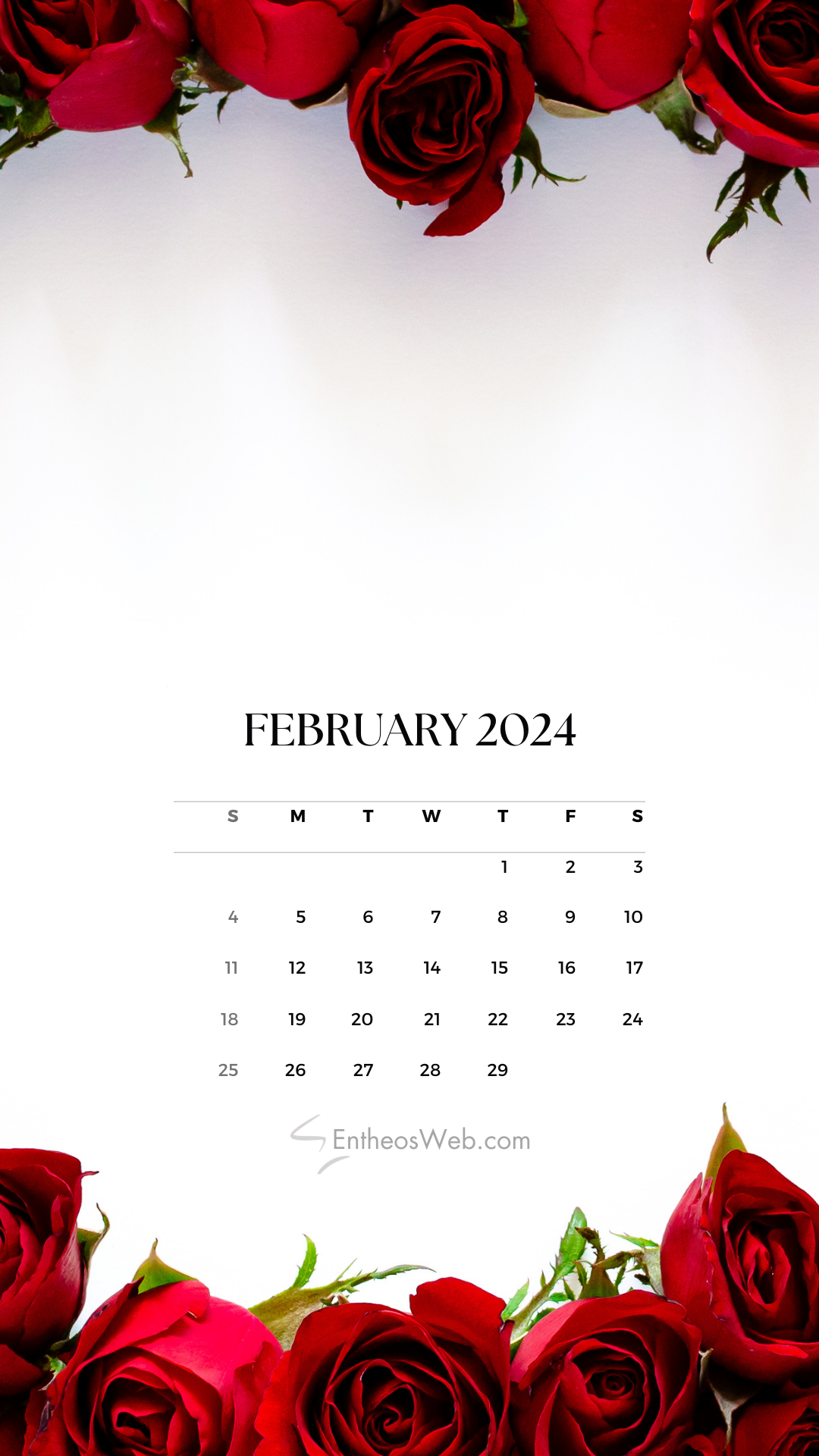 February 2024 Phone Wallpaper Calendar