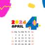 April 2024 calendar wallpapers